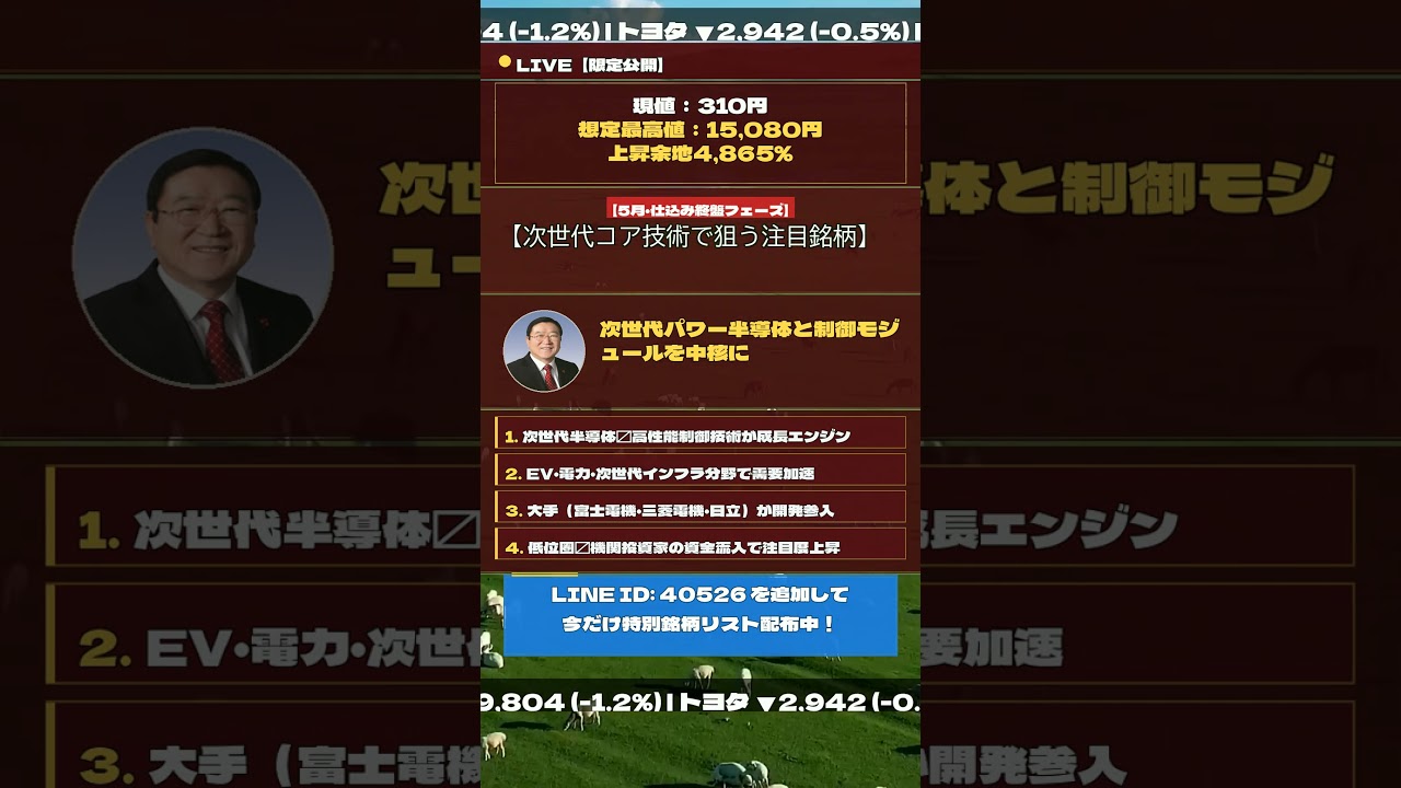 今の相場で一番期待している銘柄 #日本株 #相場分析 #注目銘柄 #株式投資 #投資初心者