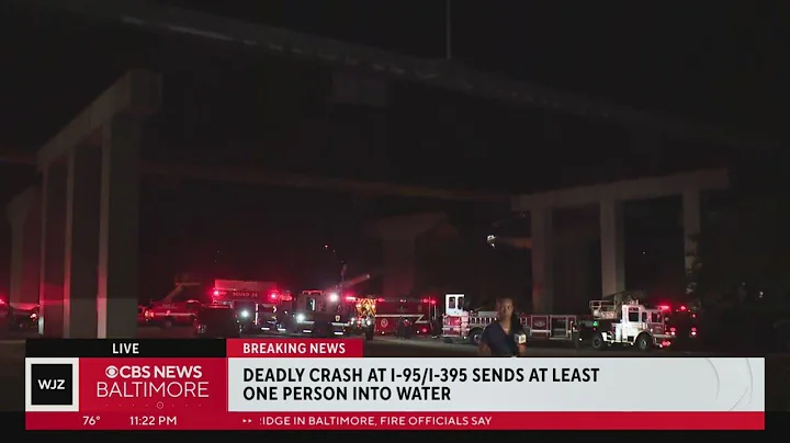 Deadly crash at I-395/I-95 sends at least one into water
