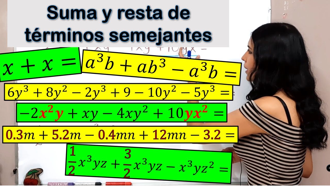 Reducción de TERMINOS SEMEJANTES - Suma y resta de términos semejantes