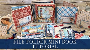 [Tutorial] Down by the Sea File Folder Mini Book for Graphic 45 by Donna Kauffman