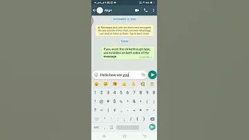 If You Want The Strikethrough Type Messages In Whatsapp 