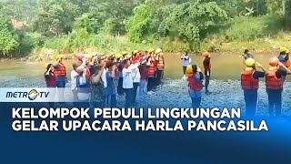 Upacara Peringatan Hari Lahir Pancasila Oleh Kelompok Peduli Lingkungan Di Kali Ciliwung