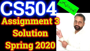 CS504 Assignment no 3 Solution spring (2020) By Abid Farooq Bhutta || Software Engineering-1 (CS504)