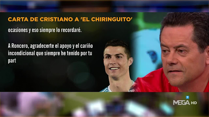 LA CARTA de Cristiano DEDICADA a 'El Chiringuito': "Tenéis algo especial"