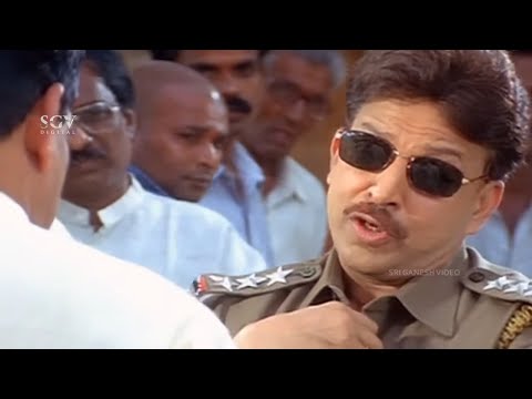 dr.vishnuvardhan-smart-warns-to-cm-in-temple-|-kadamba-kannada-movie-best-scene-|-avinash