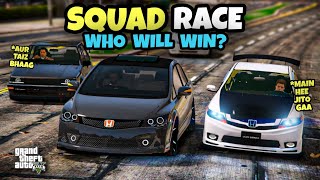 Squad Race Honda Civic Vs Honda City Gta 5 Leon Gaming