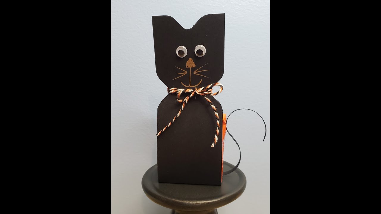 Envelope Punch Board Black Cat Treat Holder