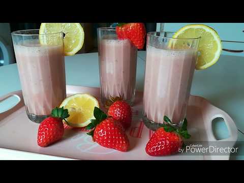 •milkshake-fraises-banane-•🍓🍌😍-allégé-en-sucre-et-vitaminé-recettes-&-diététique