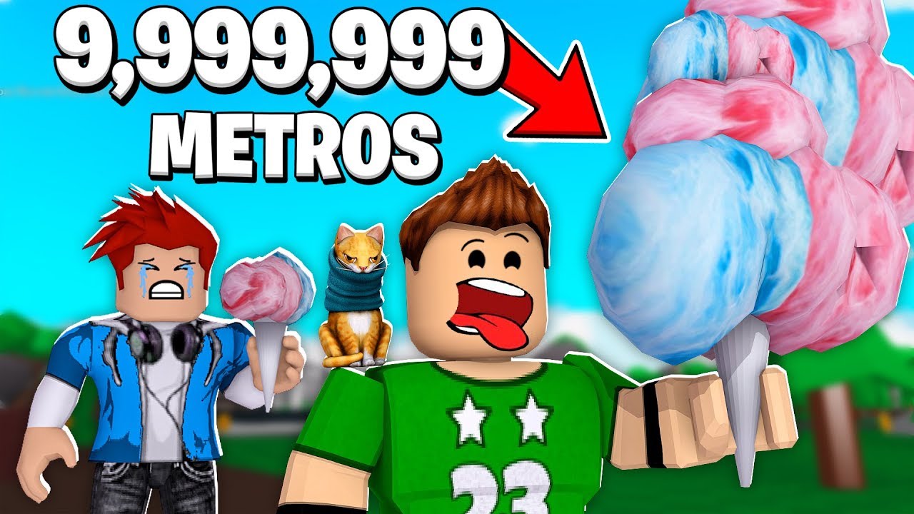 Conseguimos Algodon De Azucar De 9 999 999 Metros En Roblox - 10000 bolas de helado challenge en roblox youtube