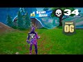 34 Elimination Solo Vs Squads "Zero Build" Win Gameplay (Fortnite OG)