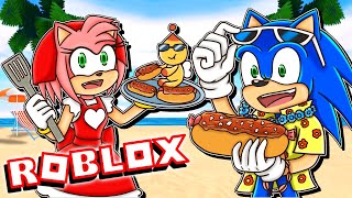 Sonic's Chilidog Challenge!  Sonic & Amy Play Sonic Speed Simulator (ROBLOX)