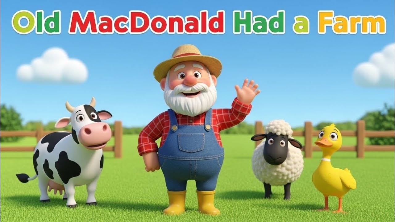 Old MacDonald Had a Farm 🐄🦆🐑 | Nursery Rhymes for Kids | Animal Sounds Song 🎵