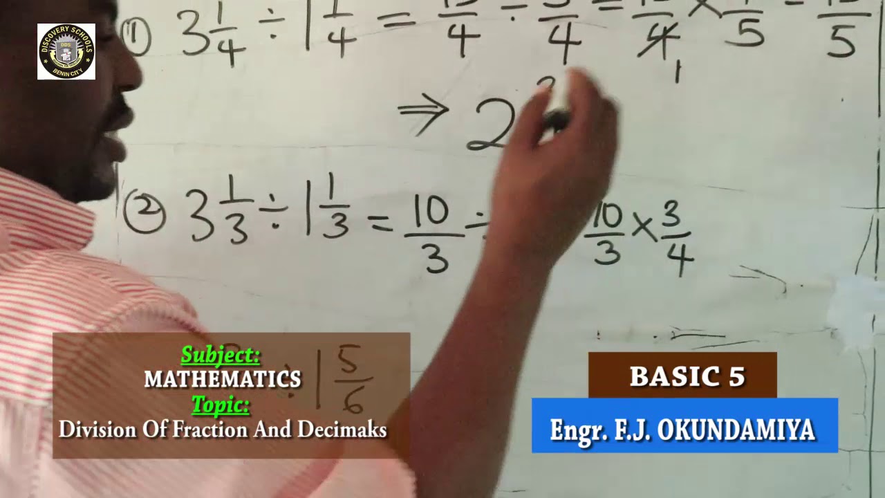 basic 5 maths division of fractions by fractions youtube