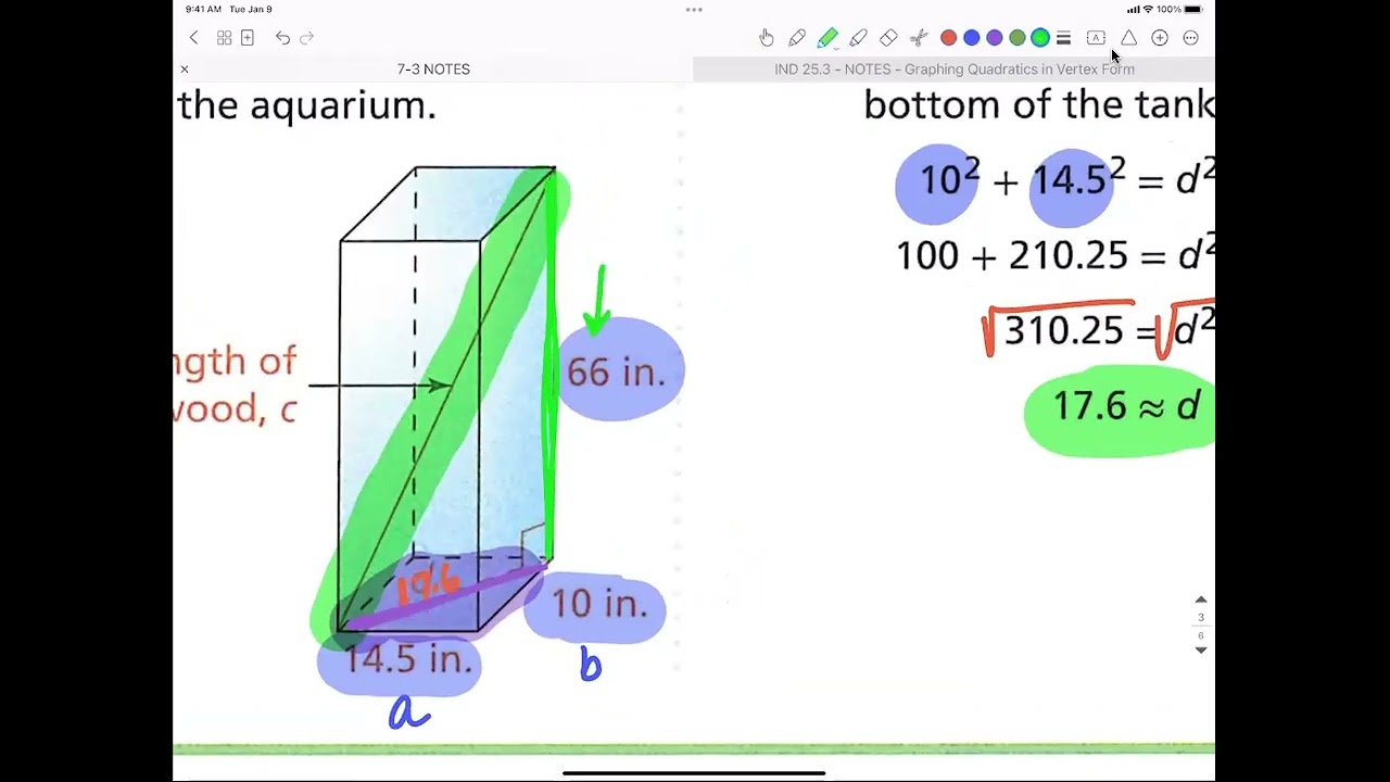 7-3 Video - Apply the Pythagorean Theorem to Solve Problems