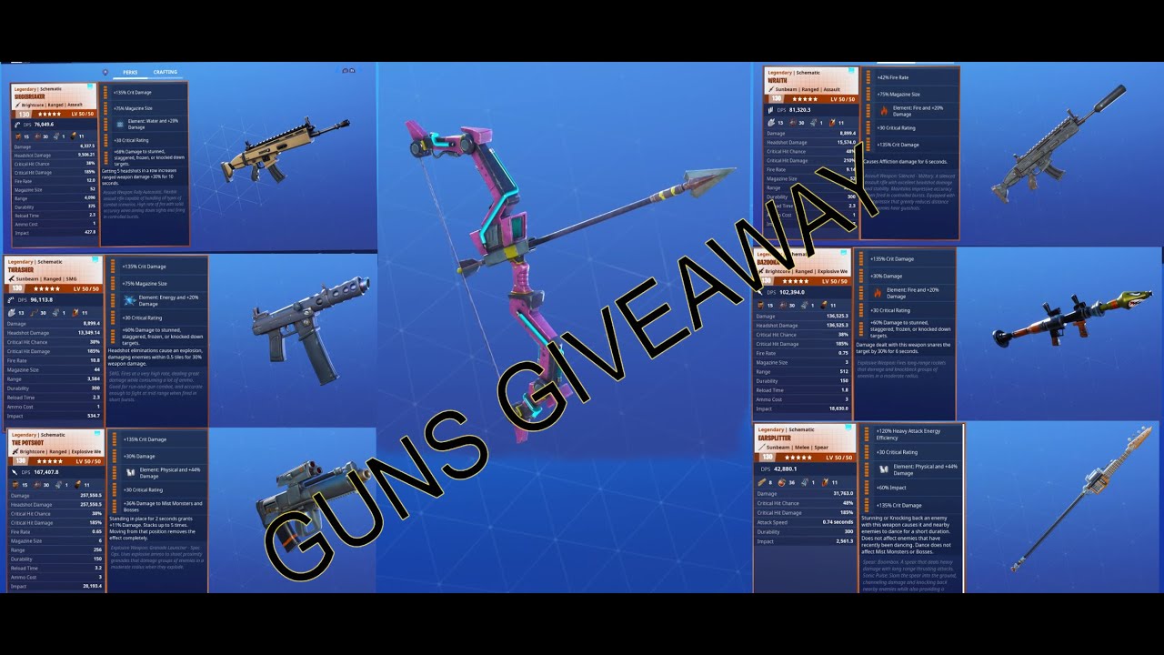 Fortnite Save The World Guns Giveaway Live Stream Discord Youtube