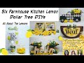 Six farmhouse kitchen dollar tree lemon diys  lemons collab  thrift project  craft with me hacks