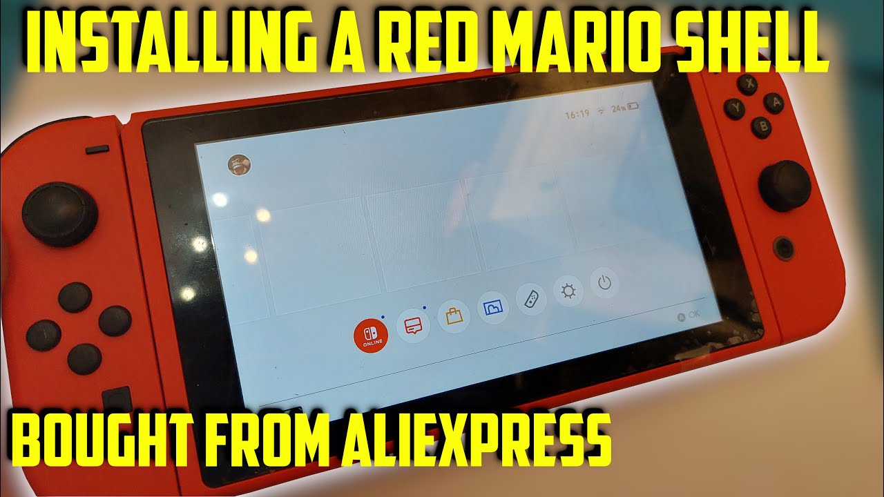 How to install a replacement Nintendo Switch shell. New Mario Red case