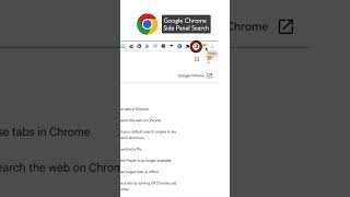 Google Chrome Side Panel Search