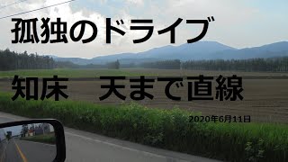 北海道　孤独のドライブ知床直線道路「天に続く道」