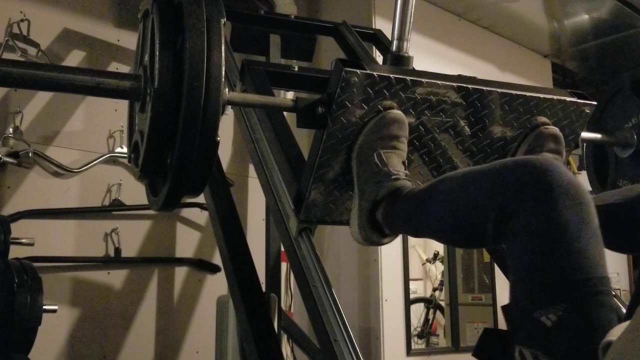 Homemade leg press YouTube