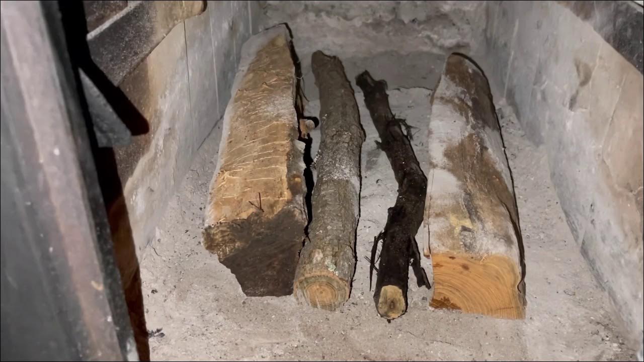 Cleaning ashes/splitting wood/starting stove YouTube
