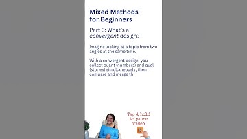 Mixed methods research for beginners - convergent design