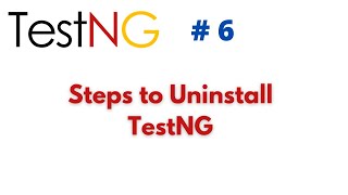 #TestNG - 6 | How to Uninstall TestNG in Eclipse | NATASA Tech