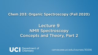 Chem 203. Lecture 09: NMR Spectroscopy Concepts and Theory, Part 2