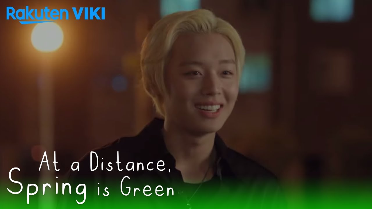 A distance, spring is green at At A