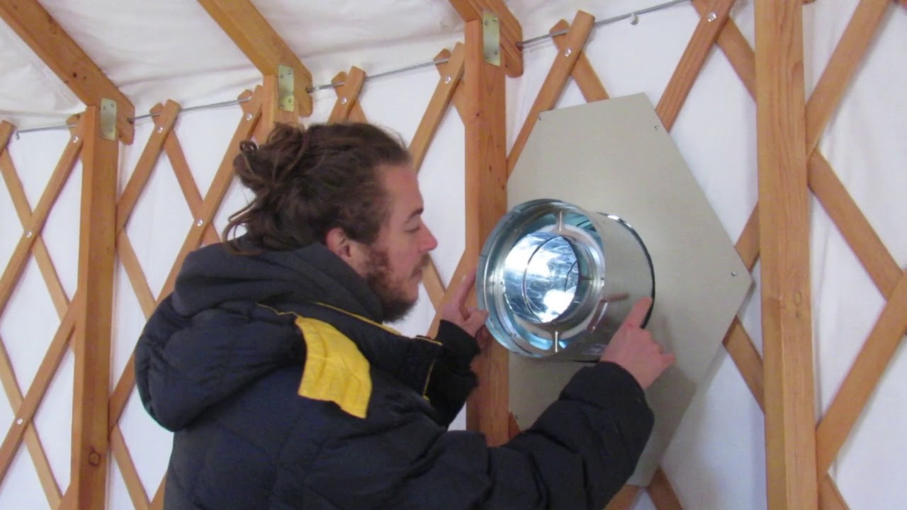 How To Install A Chimney In A Yurt YouTube How To Install A Chimney In A Yurt YouTube