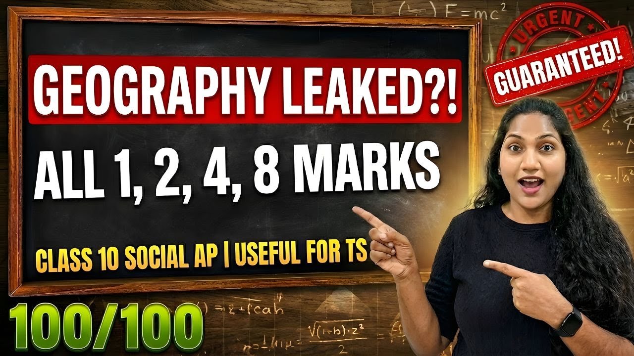 🔥 Complete Geography | All 1, 2, 4, 8 Marks Important Questions | Class 10 Social | AP Board