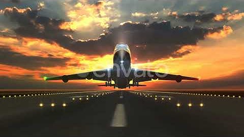 Taking off Airplane - Front Camera View | Motion Graphics - Videohive template