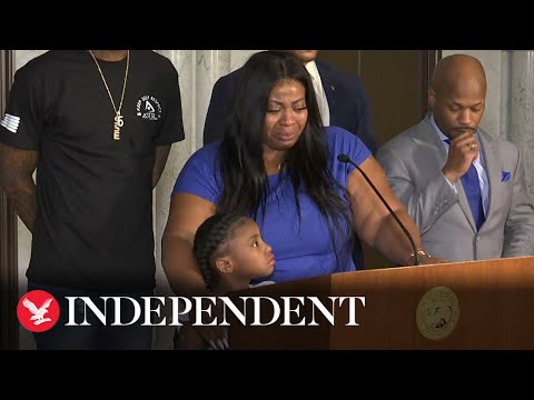 Mother of George Floyd's daughter makes tearful statement as peaceful marches held across US