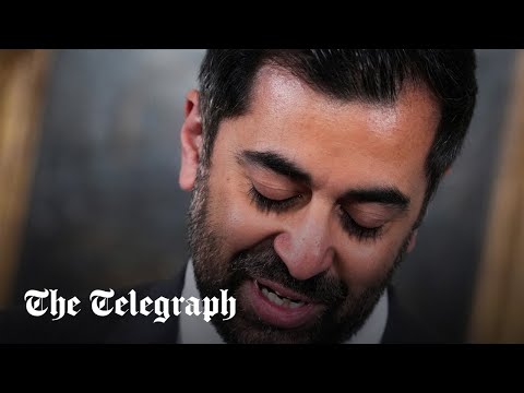 Humza Yousaf breaks down as he announces resignation