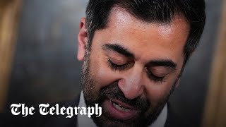 Humza Yousaf breaks down as he announces resignation