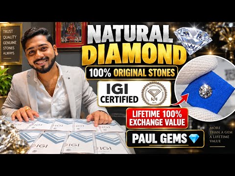 IGI CERTIFIED Diamond Use Benifits Top Class Quality Natural Astrological Details Video Paul Gems 💎