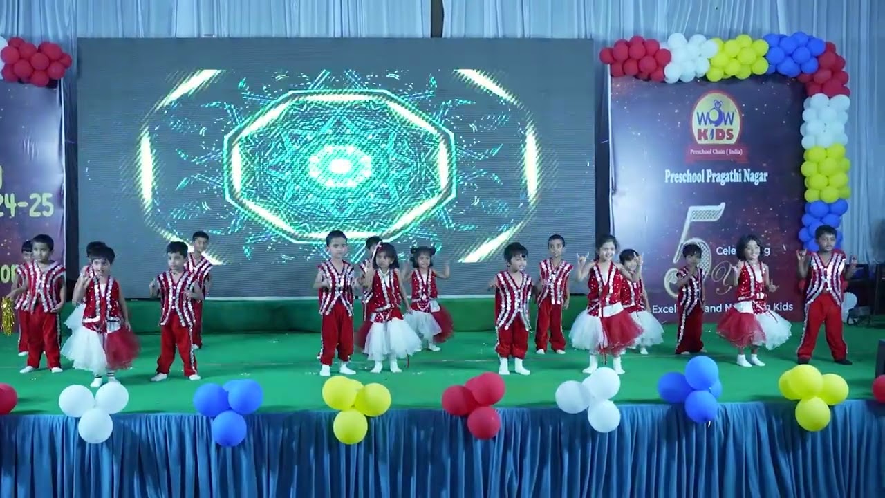 Annual Day Dance Performance by Nursery Happy Care Kids @ WowKids Pragathi Nagar Annual Day 2024-25