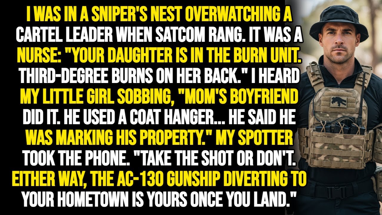 I Got a Call In My Sniper Nest. My Daughter Was Branded By Her Mom's Boyfriend. I Took Gunship Home.