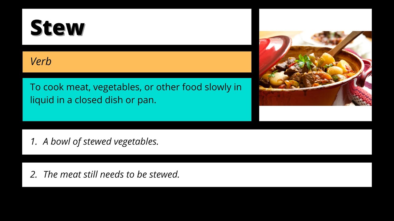 Stew Verb Pronunciation Definition Examples YouTube