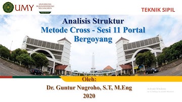 Analisis Struktur   Pertemuan AS Metode Cross Soal Penyelesaian 11 Portal Bergoyang