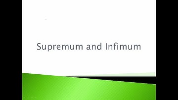 mth104_50 Supremum and Infimum