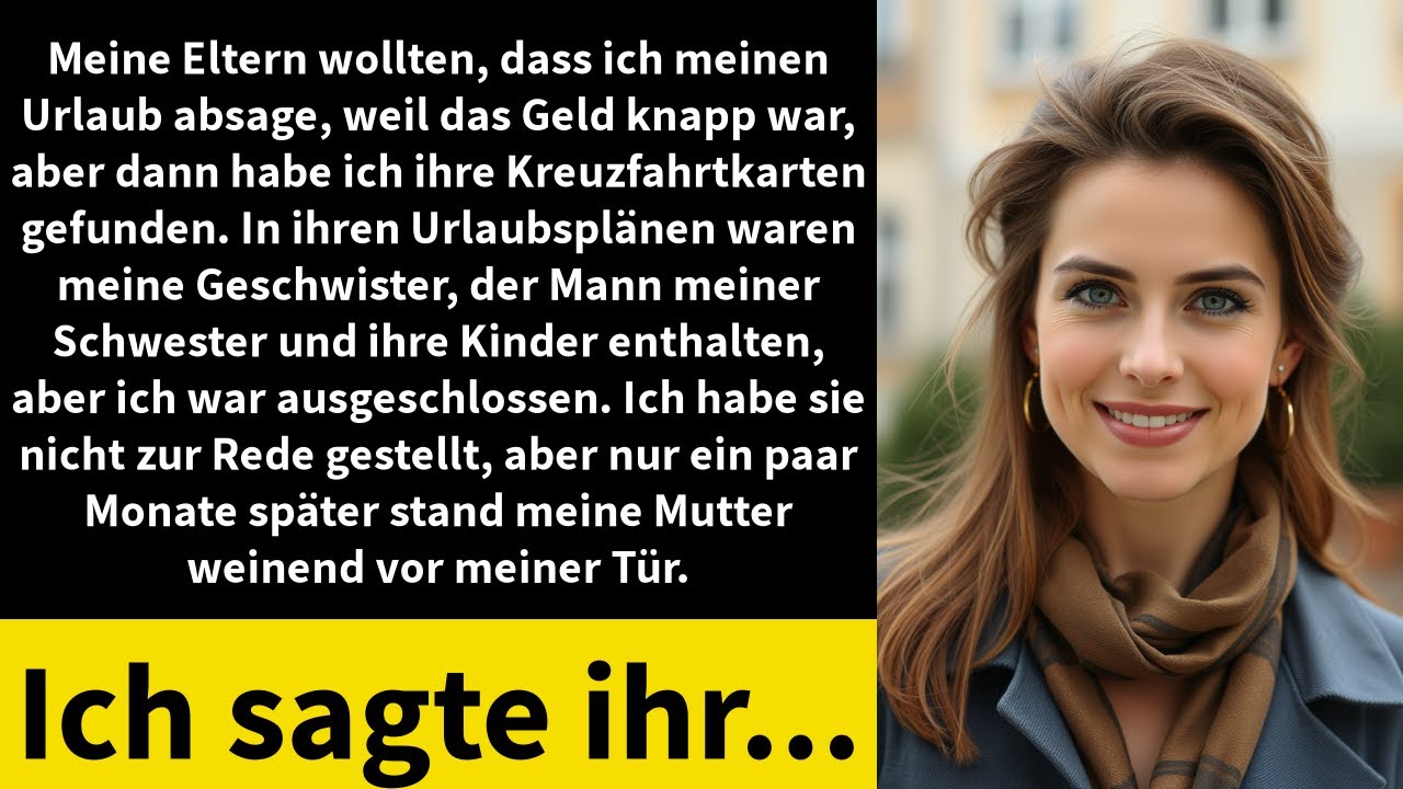 Meine Eltern wollten, dass ich meinen Urlaub absage, weil das Geld knapp war,