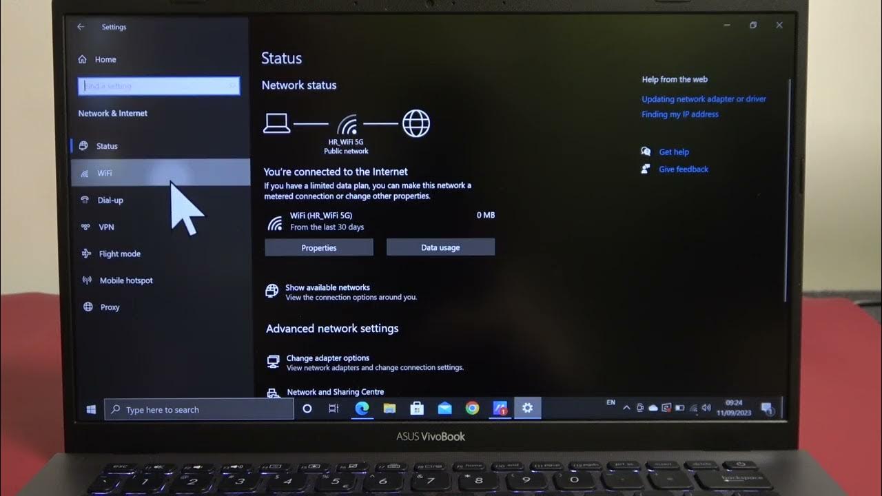how-to-connect-wifi-network-in-asus-vivobook-14-youtube