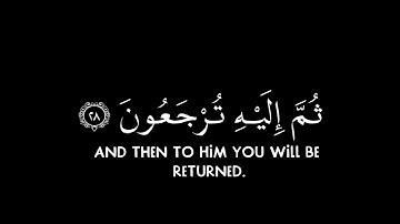 كيف تكفرون بالله وكنتم أمواتا فأحياكم | كروما شاشة سوداء قرآن | سورة البقرة |  ماهر المعيقلي