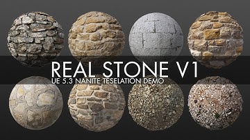 Real stone material pack v1 - UE 5.3 Nanite Tessellation