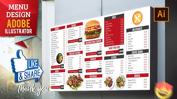How to Create Menu Board Design in Adobe Illustrator