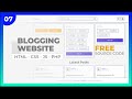 Complete Responsive Bloggin Website Design Using HTML - CSS - JS - PHP PDO - Home Page