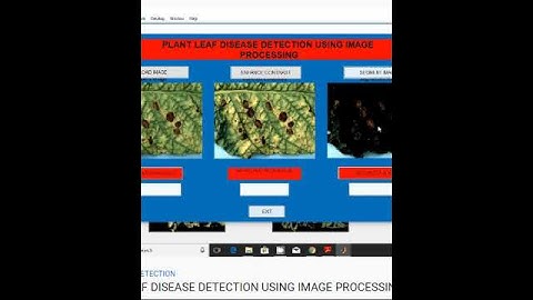 PLANT LEAF DISEASE DETECTION USING IMAGE PROCESSING - MATLAB ASSIGNMENTS PROJECTS