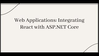 Application with React and ASP.NET Core