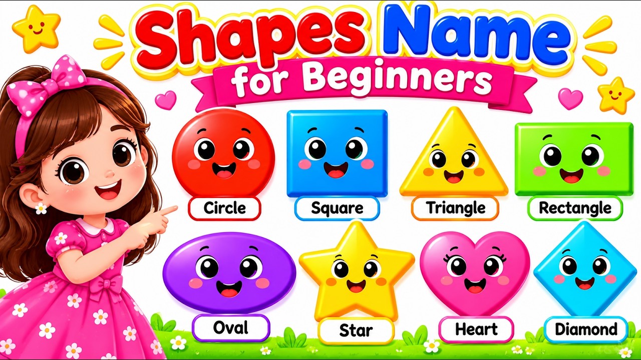 Learn 5 Basic Shapes Learn 8 Basic Shapes for Kids 🔴 | Shapes Names for Beginners ...